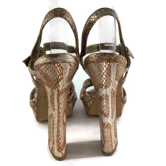 Sam Edelman Taryn Python Snake Heels Size 8M - Picture 5 of 10